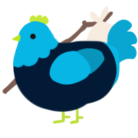 A tumblr and cerulean chicken with a head pattern