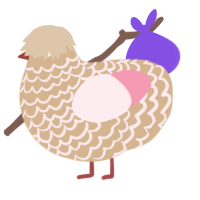 A beige and rose chicken with a lace pattern