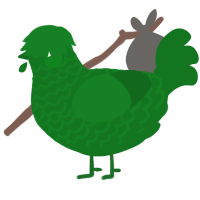 A leaf chicken with a lace pattern