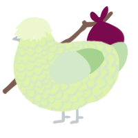 ueen nyough, a apple and gluppy chicken with a lace pattern