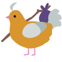 A orange and silver chicken