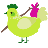 A lime and lemon chicken with a neck-speckle pattern