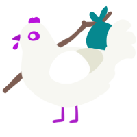 A white chicken