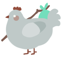 A silver chicken