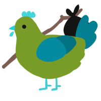 A chartreuse and sea chicken