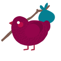 A maroon chicken with a lace pattern