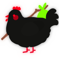 A black chicken