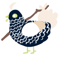 A tumblr and cream chicken with a lace pattern
