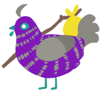 (unnamed), a violet and ash chicken with a bar pattern