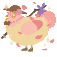 A cream and rose chicken with a head pattern