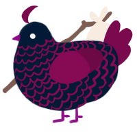 A tumblr and wine chicken with a lace pattern