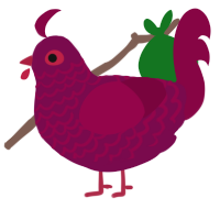 A wine and maroon chicken with a lace pattern