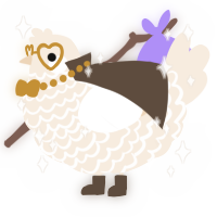 A cream chicken with a lace pattern