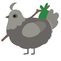 A grey and ash chicken with a head pattern