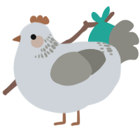 A mist and ash chicken with a neck-band pattern