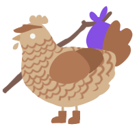Cappucchino, a beige and brown chicken with a lace pattern