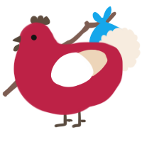 A crimson and cream chicken