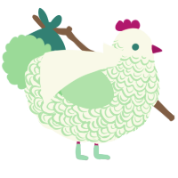 Altoids, a white and spring chicken with a double-lace pattern