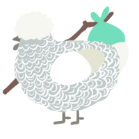 A silver and white chicken with a double-lace pattern