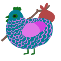 Fishbowl, a sea and orchid chicken with a lace pattern