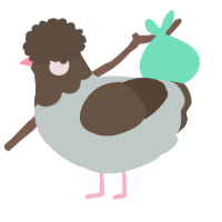 A silver and bark chicken with a head pattern