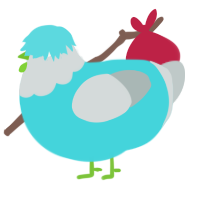 A aqua and silver chicken with a head pattern