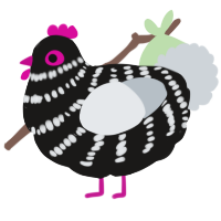 A sable and mist chicken with a bar pattern