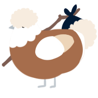 A brown and cream chicken with a head pattern