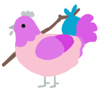 A rose and orchid chicken with a head pattern