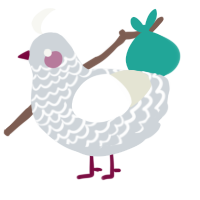 A mist and white chicken with a lace pattern