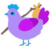 A lilac and amethyst chicken