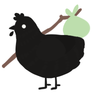 Graveyard Guardian, a sable chicken with a bar pattern
