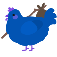 A ultramarine chicken