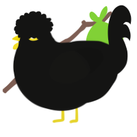 A black chicken