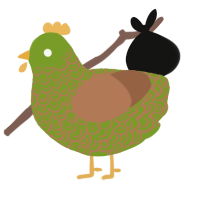 (unnamed), a chartreuse and brown chicken with a double-lace pattern