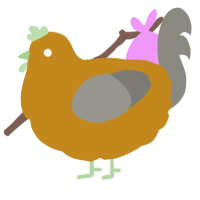A ochre and ash chicken