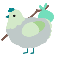 A silver and gluppy chicken with a head pattern