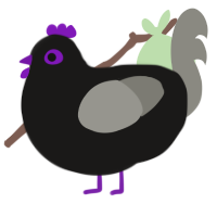 A sable and ash chicken