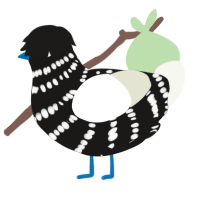 A sable and white chicken with a bar pattern