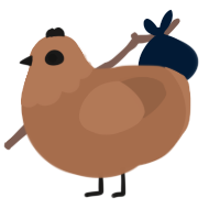 (unnamed), a brown chicken with a head pattern