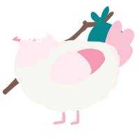 A white and rose chicken with a head pattern
