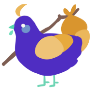 A indigo and honey chicken