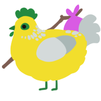 A yellow and silver chicken with a neck-speckle pattern