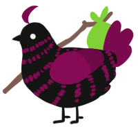 (unnamed), a black and wine chicken with a bar pattern