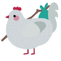 A mist and silver chicken with a lace pattern