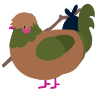 (unnamed), a brown and olive chicken with a head pattern