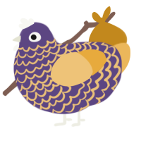 A overcast and honey chicken with a lace pattern