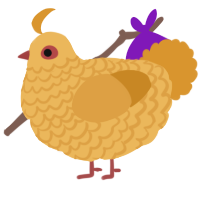 A honey and orange chicken with a lace pattern