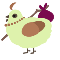 A apple and brown chicken