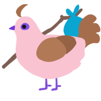 A rose and brown chicken